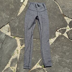 Lululemon Grey Tweed Leggings, High-rise, Size 2